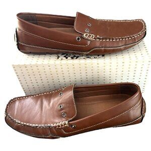 Men's Brown Izod  Burton Dress Shoes Loafers Driving Moccasins Size 10